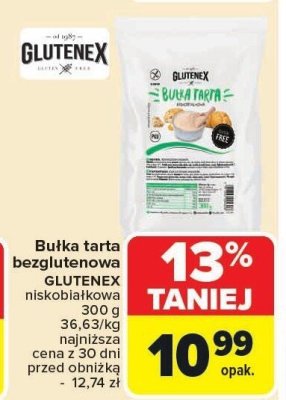Bułka tarta bezglutenowa GLUTENEX niskobiałkowa 300g promocja w Carrefour Market