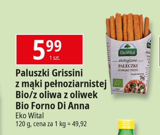 Pałeczki o smaku pizzy Ekowital promocja