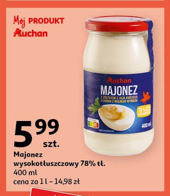 Majonez 78% Auchan promocja