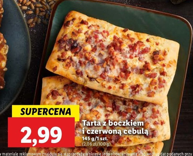 Tarta z boczkiem i czerwoną cebulą promocja w Lidl