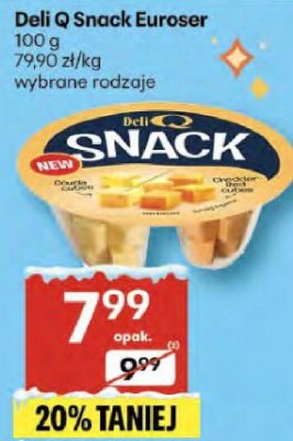 Ser Deli Q Snack Euroser promocja w Delikatesy Centrum