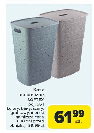 Kosz na bieliznę 56 l SOFTEX promocja w Carrefour