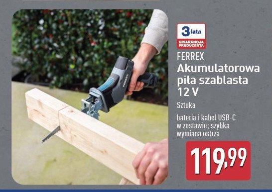 Piła szablasta 12 v Ferrex promocja w Aldi