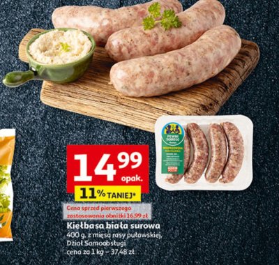 Kie艂basa bia艂a Auchan pewni dobrego promocja