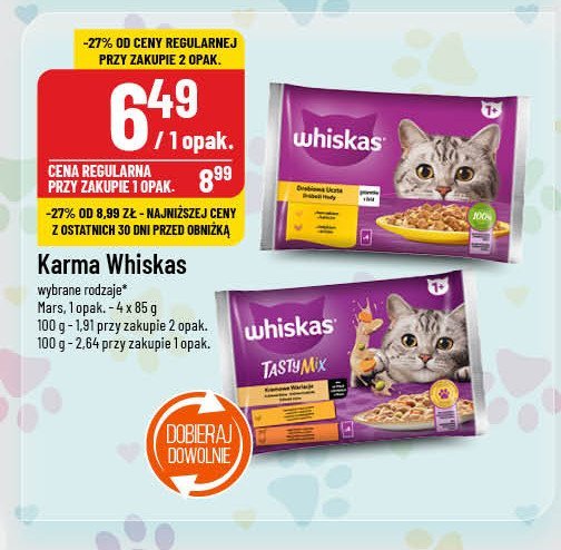 Drobiowe danie dla kota Whiskas promocja w POLOmarket