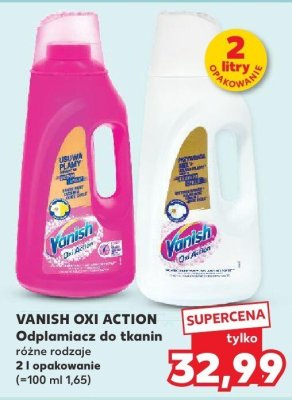 Odplamiacz do tkanin  Oxi Action różne rodzaje Vanish promocja w Kaufland