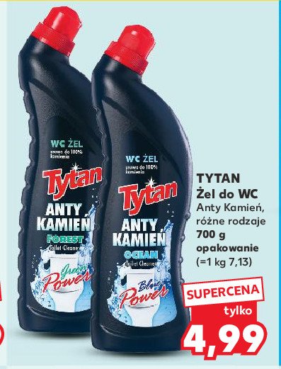 Żel do wc antykamień ocean Tytan wc promocja w Kaufland