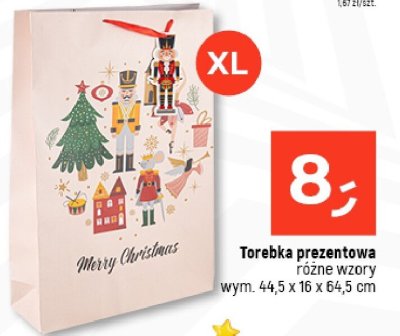 Torebka prezentowa XL różne wzory wym. 44,5 x 16 x 64,5 cm promocja w Dealz