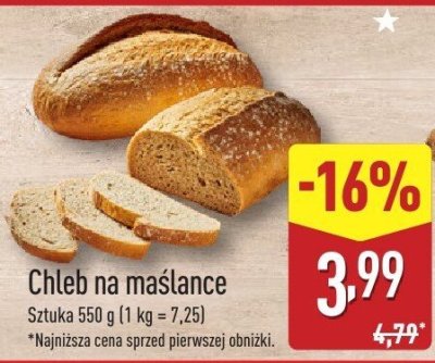 Chleb na maślance promocja w Aldi