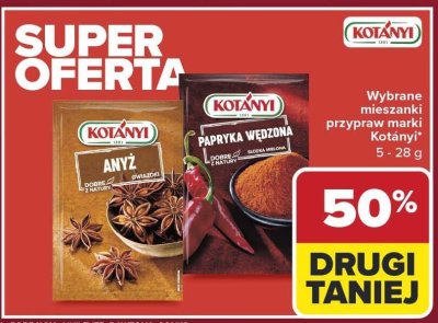 Przyprawy KOTANYI anyż, papryka wędzona promocja w Carrefour