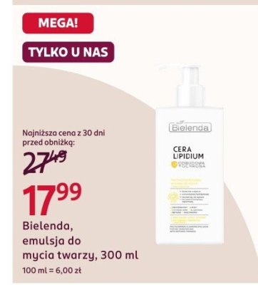 Emulsja Cera Lipidum do mycia twarzy, 300 ml promocja w Rossmann