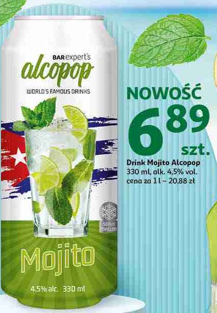 Drink mojito Alcopop promocja