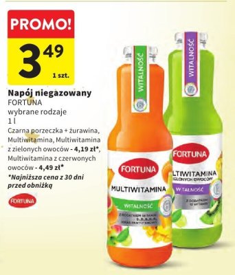 Napój niegazowany FORTUNA wybrane rodzaje promocja w Intermarche