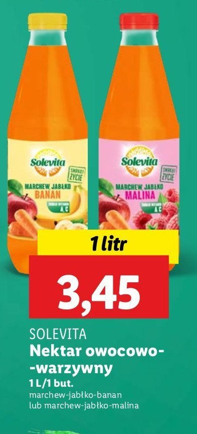 Nektar marchew-jabłko-banan Solevita promocja