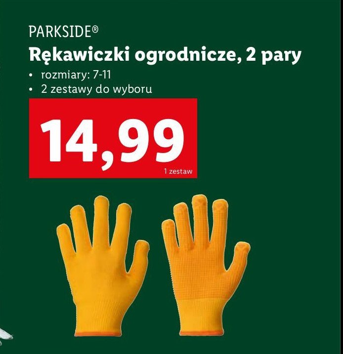 Rękawice ogrodowe Parkside promocja w Lidl