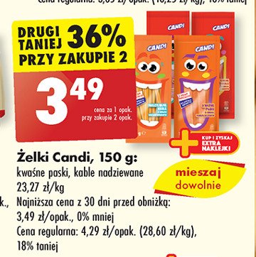 Żelki kable truskawkowe Candi (biedronka) promocja