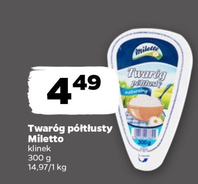 Twaróg półtłusty klinek promocja w Netto