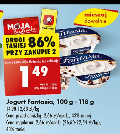 Jogurt z płatkami w czekoladzie Danone fantasia promocja