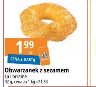 Obwarzanek z sezamem La lorraine promocja