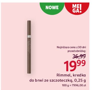 Kredka do brwi fill & sculpt 003 Rimmel brow this way promocja w Rossmann