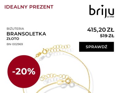 Bransoletka złoto promocja w Briju
