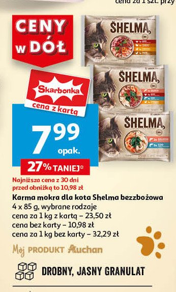 Karma dla kota łosoś dorsz Shelma promocja w Auchan