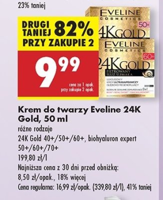 Skoncentrowany krem 50+ na dzień i noc spf 8 EVELINE BIOHYALURON 4D promocja