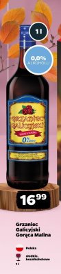 Wino Grzaniec Galicyjski Gorąca Malina słodkie bezalkoholowe promocja w Netto