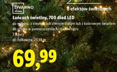 Łańcuch świetlny 700 diod LED promocja w Lidl