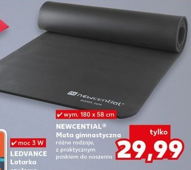 Mata gimnastyczna 180 x 58 cm Newcential promocja w Kaufland