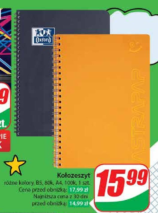 Kołozeszyt a4 100 kartek Oxford promocja