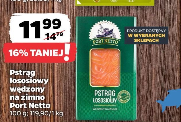 Pstrąg łososiowy wędzony plastry Port netto promocja