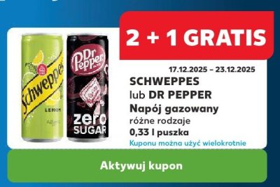Napój gazowany Dr Pepper różne rodzaje promocja w Kaufland