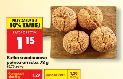 Bułka śniadaniowa pełnoziarnista promocja w Biedronka