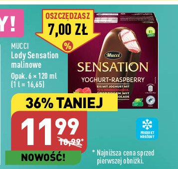 Lody jogurt malina Mucci sensation promocja