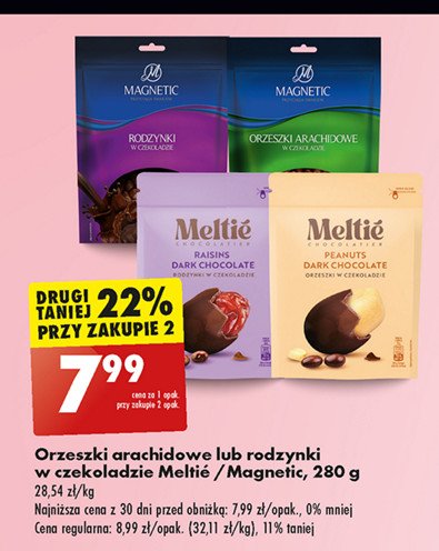 Rodzynki w czekoladzie Meltie promocja