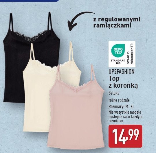 Top z koronka m-xl Up2fashion promocja w Aldi