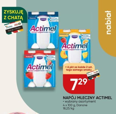 Napój mleczny Actimel wybrany asortyment Danone promocja w Chata Polska