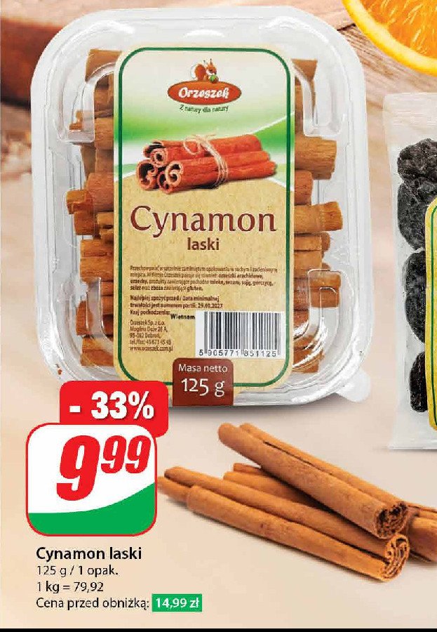 Cynamon laski Orzeszek promocja w Dino