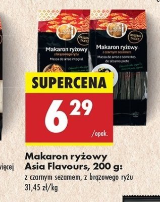 Makaron ryżowy z czarnym sezamem Asia flavours promocja