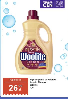 Płyn do prania do kolorów Keratin Therapy Woolite promocja w Dino