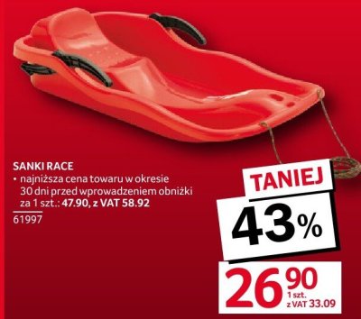 Sanki race promocja w Selgros
