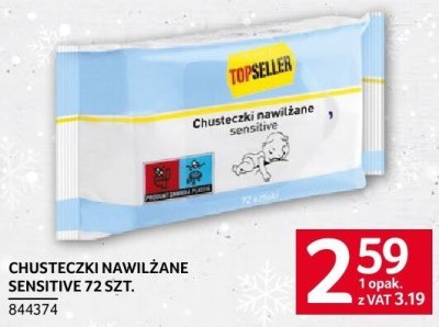 Chusteczki nawilżane Sensitive 72 szt. promocja w Selgros