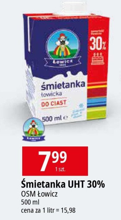 Śmietanka uht 30% Łowicka promocja