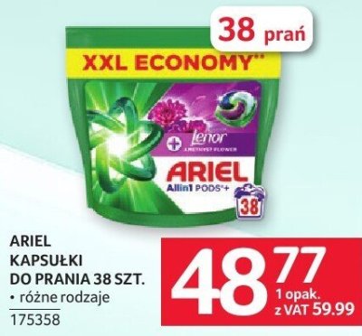 Kapsułki do prania Ariel 38 szt. promocja w Selgros