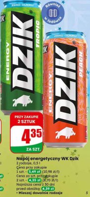 Napój energetyczny WK Dzik 2 rodzaje, 0,5 l promocja w Dino