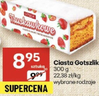Ciasto Gotszlik Mascarpone 300 g wybrane rodzaje promocja w Delikatesy Centrum