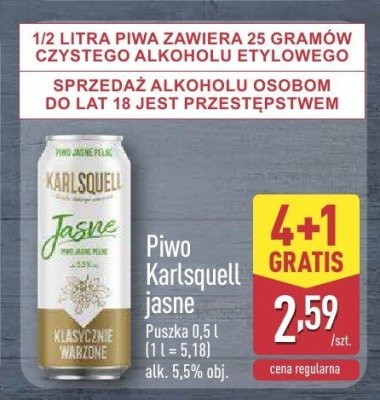 Piwo Karlsquell Jasne promocja w Aldi