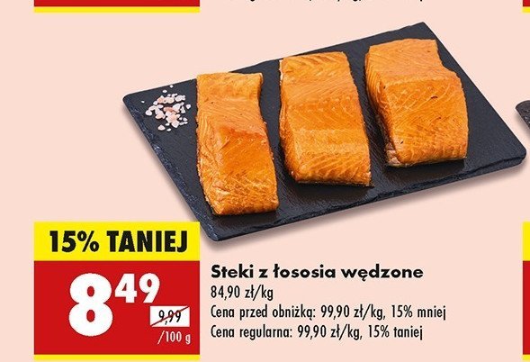 Steki z łososia wędzone promocja w Biedronka