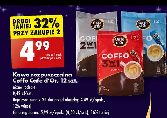 Kawa rozpuszczalna 3 w 1 z magnezem Cafe d'or coffo promocja